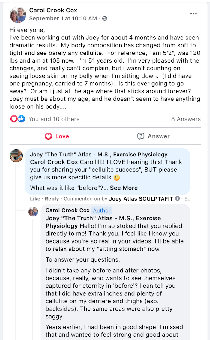 Carol's cellulite success story post preview